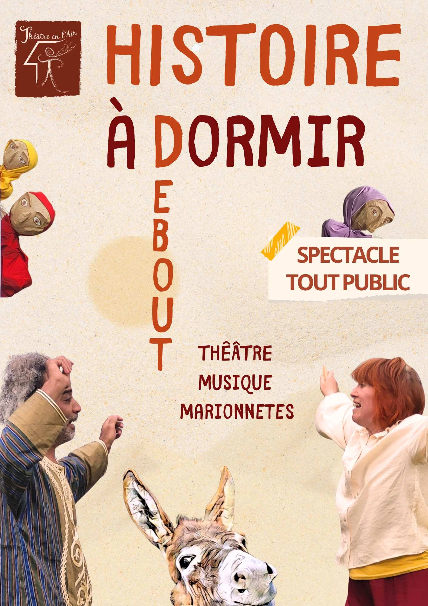 Nasreddine hodja affiche spectacle pour enfant nasreddine hodja histoire à dormir debout